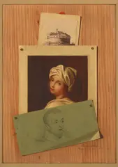 Francesco Alegiani, Still Life with Beatrice Cenci by Guido Reni, oil on canvas