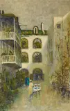 George Orry-Kelly, School Girls; Street Scenes with Nuns (Two Works), both oil on Masonite