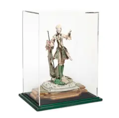 Tony Duquette, Costumed Figure, painted plaster, papier maché, shell, sequins, in giltwood, fabric and acrylic display case