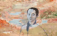 Elizabeth, Portrait, gouache on paper