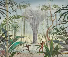 Elephant by Gilbert Adrian, oil on canvas, sold Oct 2024