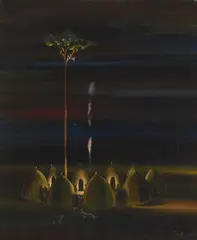 Boma by Gilbert Adrian, oil on canvas, sold Oct 2024