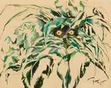 Gilbert Adrian, Panther, oil on canvas