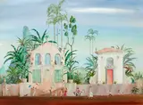 Gilbert Adrian, Tropical Street Scene, oil on canvas