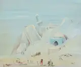 Gilbert Adrian, Imaginary Village (White Desert), oil on canvas