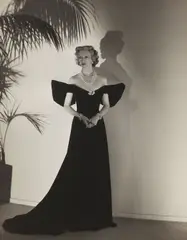 John Engstead, Millicent Rogers in Adrian Velvet Dress, Styled by Diana Vreeland, 1947, gelatin silver print