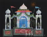 Gilbert Adrian, India, gouache on paper