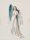 Helen Rose, Costume Design for Cyd Charisse in Silk Stockings, 1957, gouache and pencil on paper