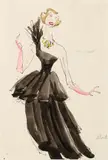 Emlen Pope Etting, Jr., The Masked Ball and Worth / Fly by Night, circa 1950 (Two Works), both pen and ink and wash on paper