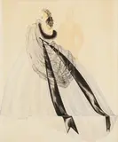 Walter Cohick Plunkett, Costume Design for Princess Troubetskoy in Infamous Women Series, 1939-1940, gouache on paper