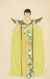 Walter Cohick Plunkett, Costume Design for Anna May Wong, gouache and pencil on paper