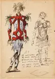 Eugene Berman, Costume Design, possibly for Hamadryad in Midas, circa 1937, gouache, watercolor and ink on paper
