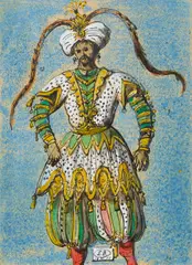 Costume Design for Ferrando in Wolfgang Amadeus Mozart's Così fan tutte (Thus do They All, or, School for Lovers) by Eugene Berman, watercolor, crayon and ink on paper, sold Oct 2024