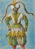 Eugene Berman, Costume Design for Ferrando in Wolfgang Amadeus Mozart's Così fan tutte (Thus do They All, or, School for Lovers), watercolor, crayon and ink on paper