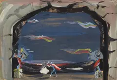 Christian Bérard, Set Design for Symphonie Fantastique, circa 1936, gouache on paper