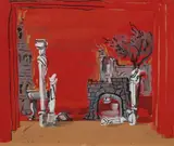 Christian Bérard, Set Design for Leonide Massine's Seventh Symphony of Beethoven, 1938, gouache on paper