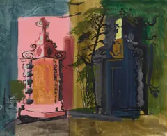 John Piper C.H., Blenheim Gates, gouache, watercolor and ink on paper