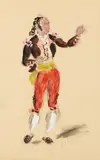 Oliver Messel, Costume design for Le Nozze di Figaro (The Marriage of Figaro), 1955, gouache and pencil on paper