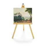 Fulco di Verdura, Landscape with Two Figures (a double-sided work), oil on board, set upon a 14k gold easel with sapphire marked 'M933'