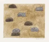 Edward Gorey, Lawn on Malta, 1974, watercolor, pen and ink on paper