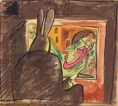 Ludwig Bemelmans, Untitled, from A Tale of Two Glimps, 1947, watercolor, gouache, crayon and ink on paper
