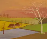 Streeter Blair, Brownsville Birch, Vermont, oil on canvas