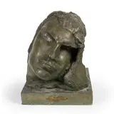 Stepan Dmitrievich Erzia, Reclining Ajax, plaster covered with a green patina