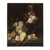 Nature morte aux fleurs et fruits by Manière de Jan van Huysum, oil on canvas, offered Jun 2025