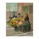 Maurice Leloir, La marchande de fleurs, oil on canvas