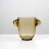 Vase Albert, dit Deux têtes de faucon by René Lalique, A signed 'Albert' vase also called 'Deux têtes de faucon' in molded-pressed glass and applications by René Lalique desig, offered Jun 2025