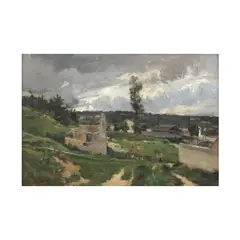 Paysage champêtre animé by Paul Saïn, oil on canvas, sold Jun 2025