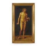 Adam; and Eve (a companion painting) by Italian School, both oil on canvas, sold Sep 2024
