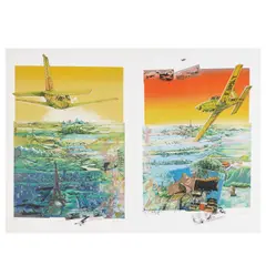 Daniel Authouart, Paris-Pékin; Pékin-Paris, n.d., Two lithographs in colors on wove paper, each signed in pencil