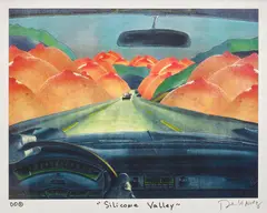 Nelson De La Nuez, Silicone Valley; Cereal Killers, 1999; 2000, Two offset lithographs in colors on wove paper, each signed in pencil