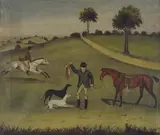 English Provincial School, The kill, oil on canvas