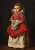 Cornelis de Vos, Portrait of a girl, full length, holding cherries, oil on canvas