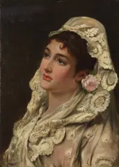 John Haynes-Williams, The white shawl, oil on canvas