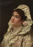 John Haynes-Williams, The white shawl, oil on canvas
