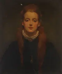 Ra Philip Hermogenes Calderon, Portrait of Emily Bland, wife of Humphry Bland, oil on canvas