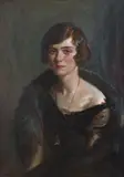Julian Lamar, Portrait of a lady, oil on canvas