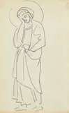 Duncan Grant, Saint, pen on paper