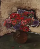 A still life of flowers by Gerald Festus Kelly Ra, oil on canvas, sold Apr 2025