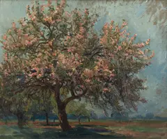 Fernand Pinal, Pommier en fleurs, oil on canvas