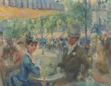 John Strevens, Spring on the boulevards, oil on canvas