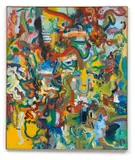 Daniel Richter, ICH ABER DREHE EWIG MEINE KNUSPRIGE RUNDE, 1996, Öl und Lack auf Leinwand