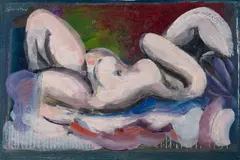 Jan Bauch, Reclining Nude, 1935, oil on canvas on cardboard