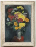 František Reichentál, Flower Bouquet, 1937, oil on canvas