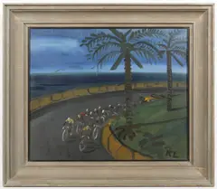 Kamil Lhoták, Tour De France, 1939, oil on canvas