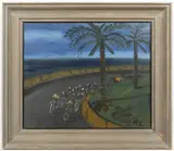Kamil Lhoták, Tour De France, 1939, oil on canvas
