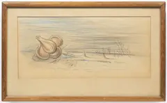 František Janoušek, Weeping Rose, 1941, pencil, coloured pencils on paper